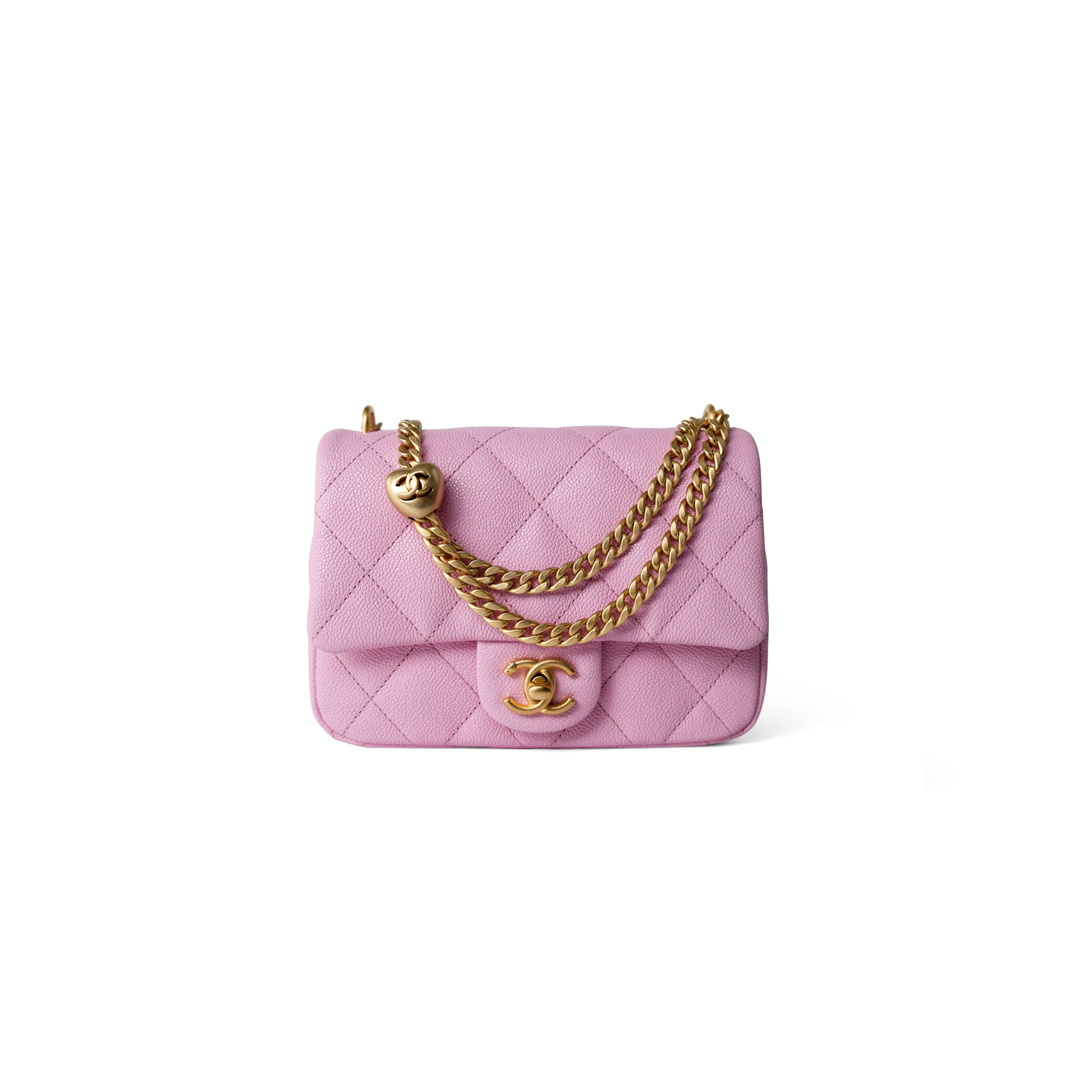 CHANEL MASTER PINK CAVIAR QUILTED SWEETHEART FLAP GOLD HARDWARE (20*14*6cm)